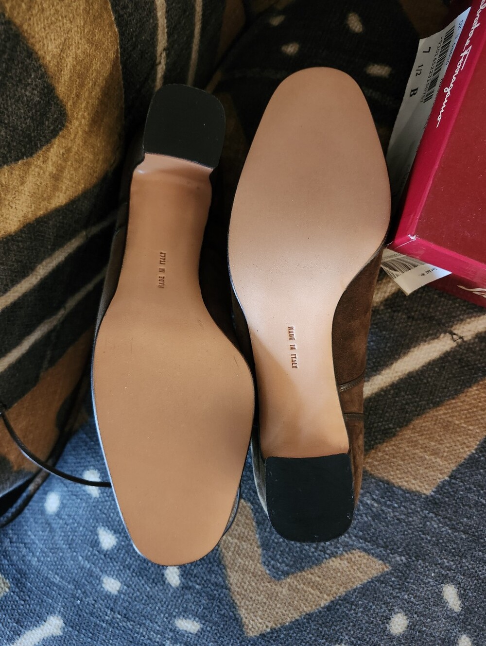 Sale 🥰 Salvatore Ferragamo Favola Suede Lace-Up Heels 7.5B New Vintage AMAZING - Picture 6 of 7